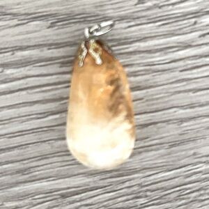 Healing crystal gemstone pendant charm for necklace or key chain